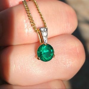 Swarovski crystal green necklace